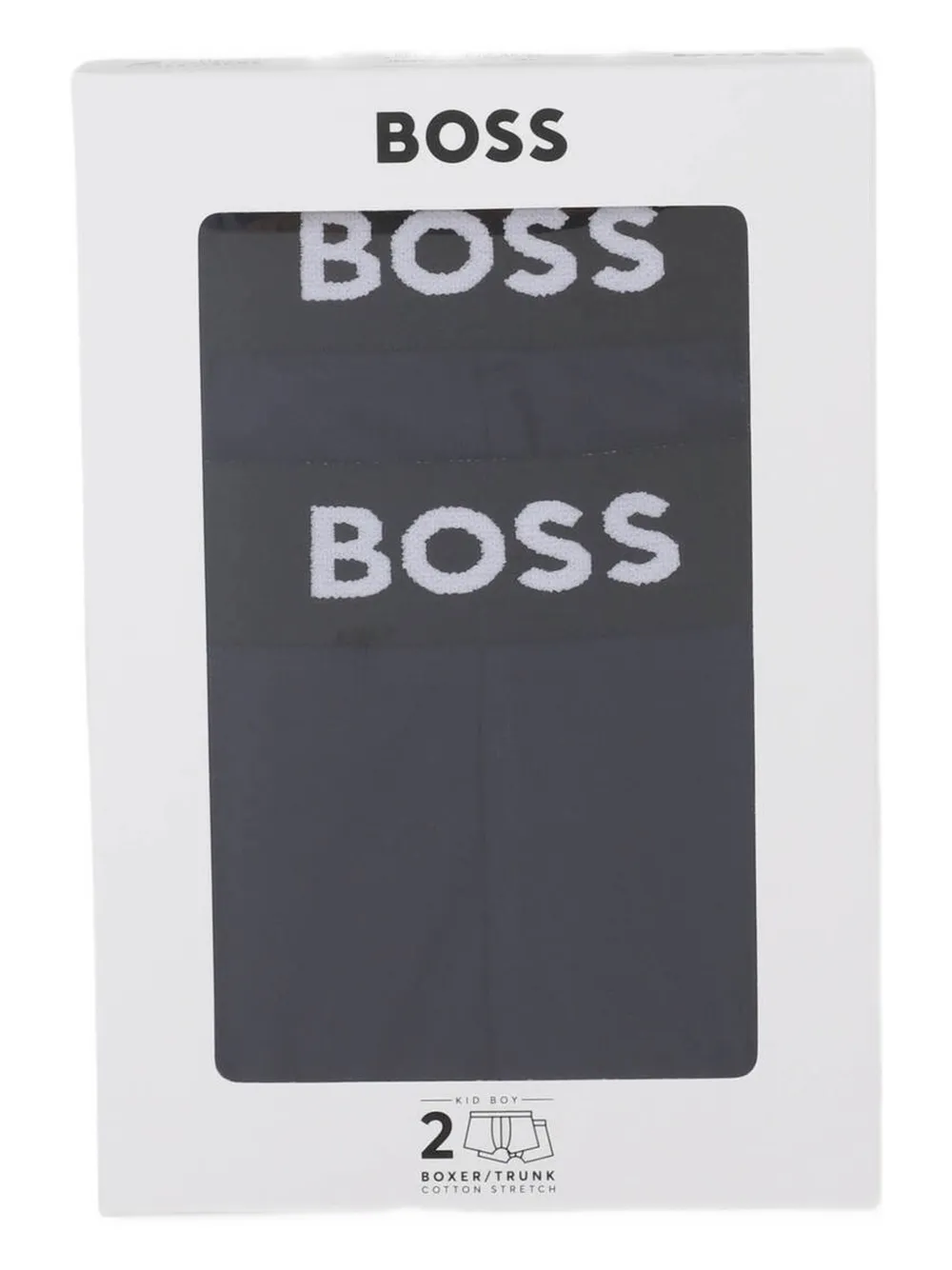 BOSS Kidswear Twee boxershorts met logoband Blauw
