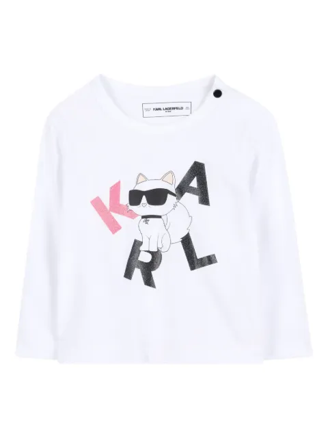 Karl Lagerfeld Kids graphic-print long-sleeve T-shirt