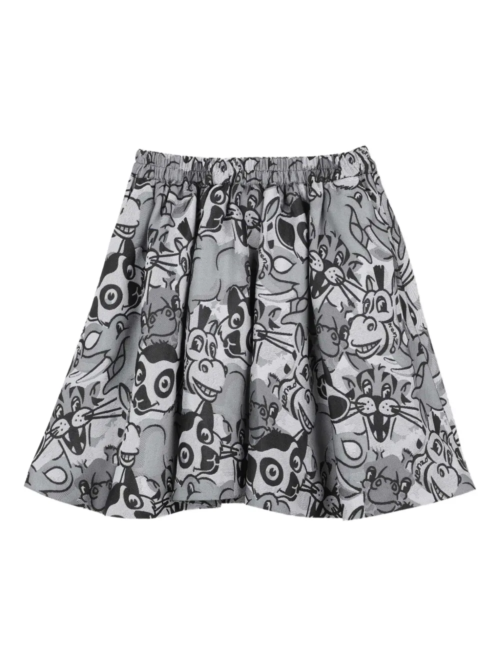 Kenzo Kids graphic-print flared skirt | Grey | Image 1