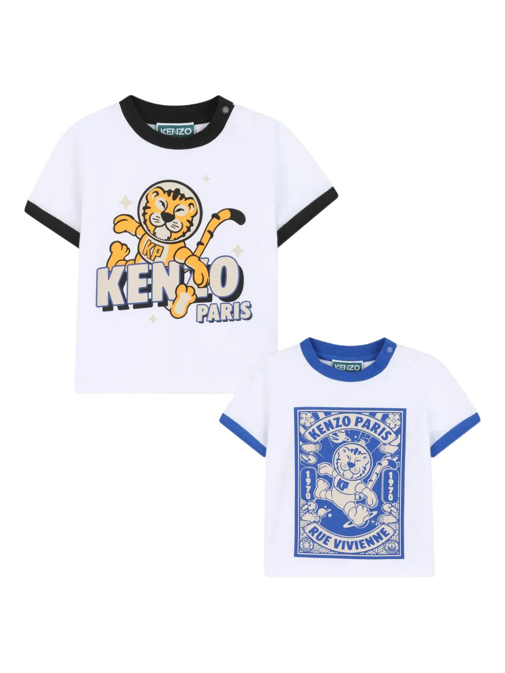 Kenzo Kids Twee T-shirts met grafische print Wit