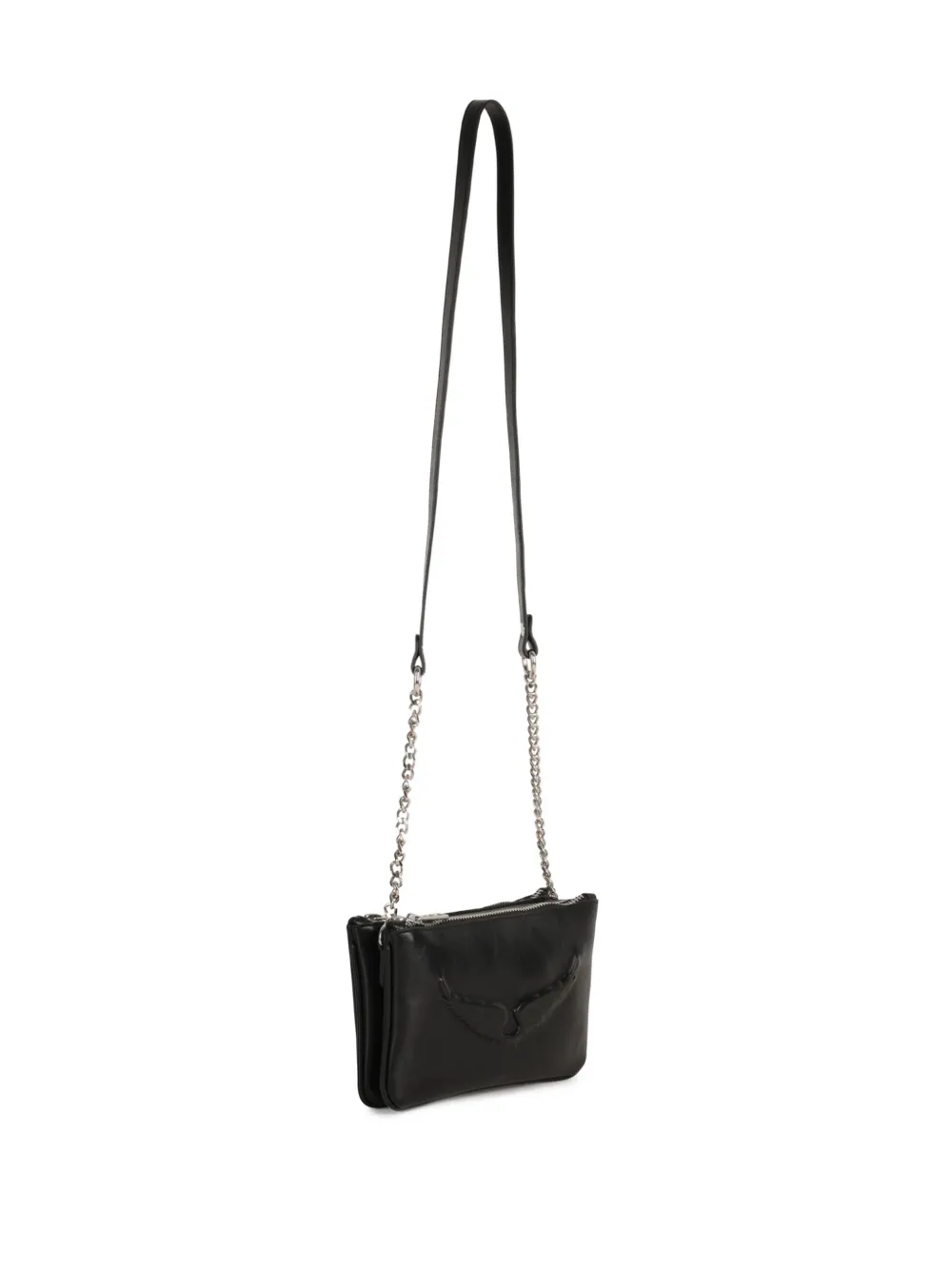 Zadig & Voltaire Kids Schoudertas met dubbele rits Zwart