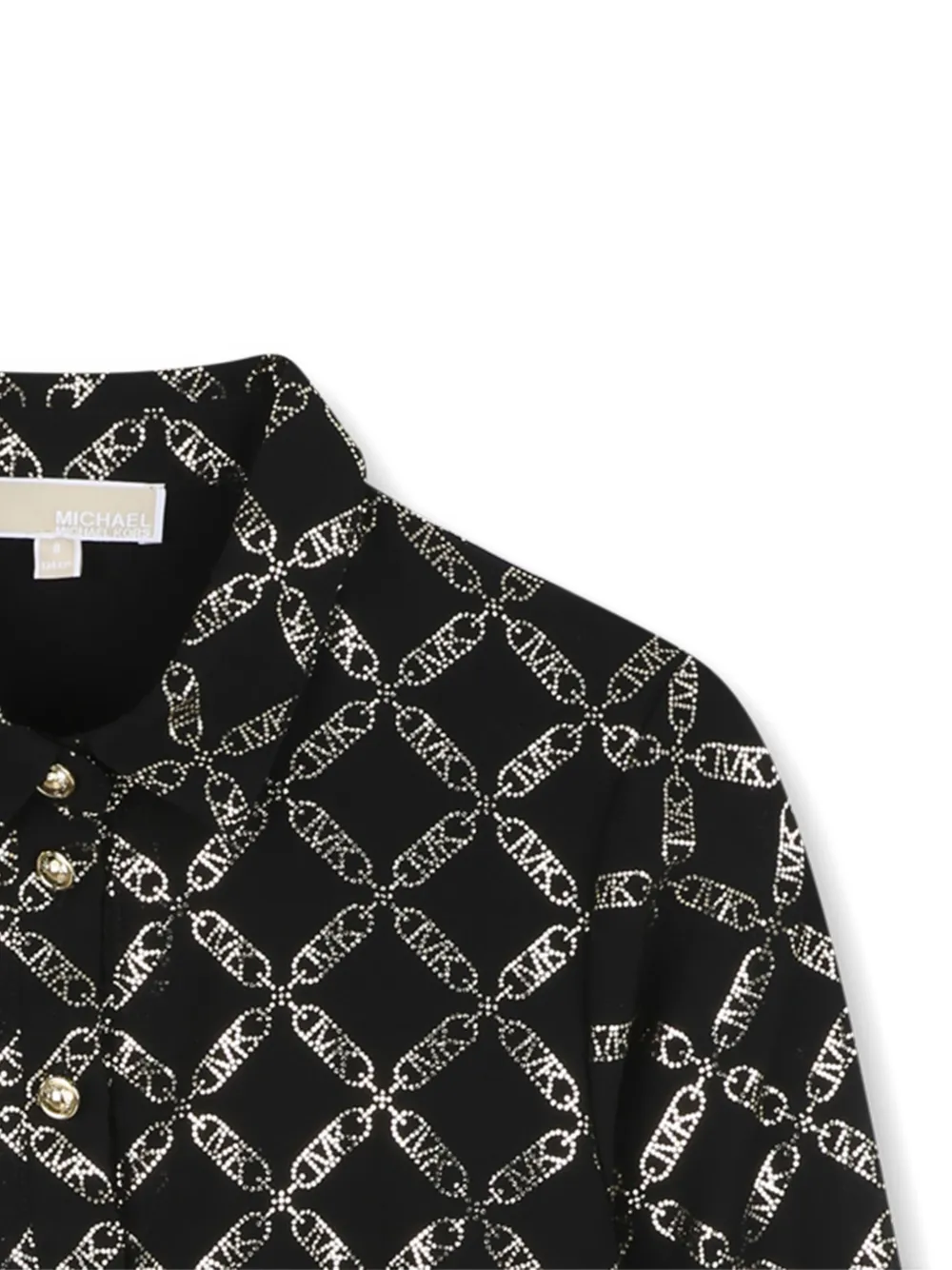 Michael Kors Kids Empire blousejurk met kettingprint Zwart