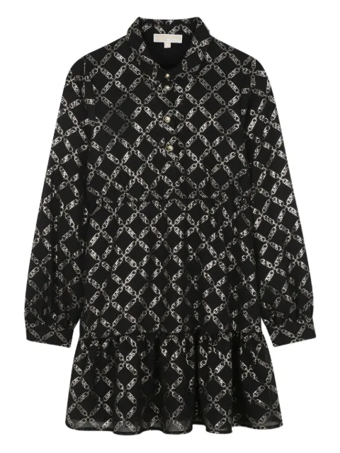 Michael Kors Kids Empire chain-print shirt dress