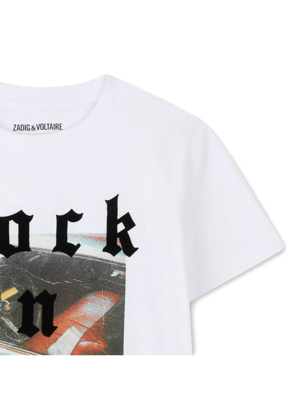 Zadig & Voltaire Kids T-shirt met grafische print Wit