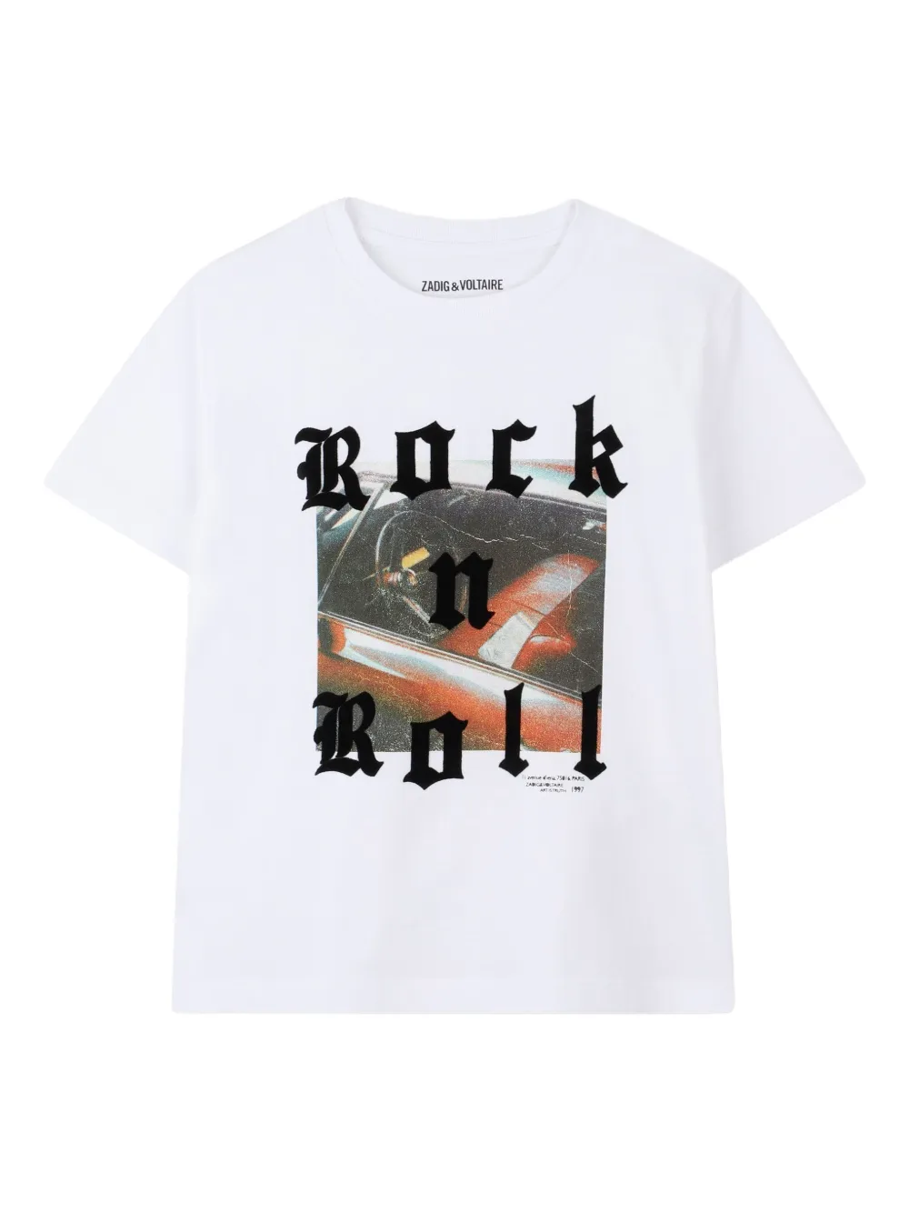 Zadig & Voltaire Kids T-shirt met grafische print Wit