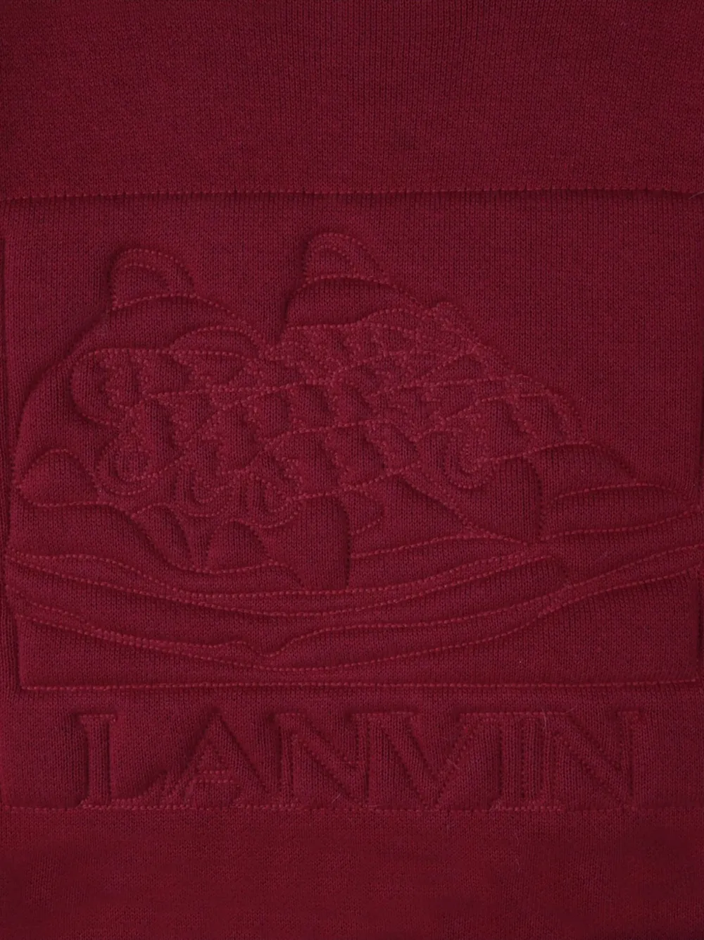 Lanvin Enfant Sweater met logo-reliëf Rood