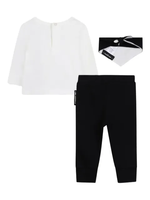 Karl Lagerfeld Kids logo-print long-sleeve top and trousers set