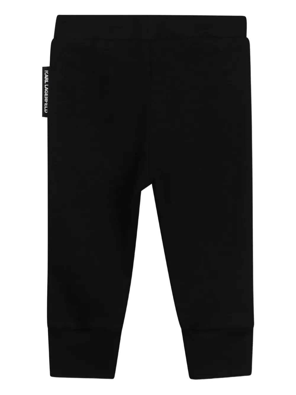 Karl Lagerfeld Kids Top en broek met lange mouwen en logoprint Zwart