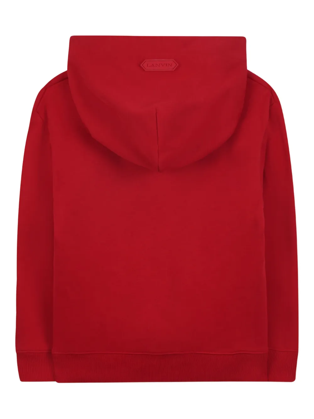 Lanvin Enfant Hoodie met geborduurd logo Rood