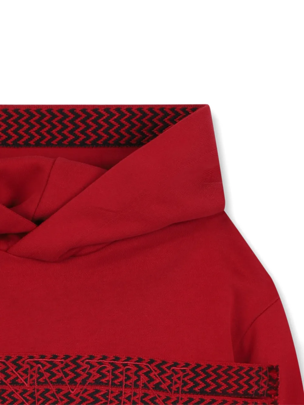 Lanvin Enfant Hoodie met geborduurd logo Rood