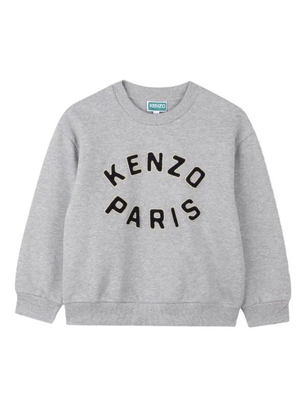 Kenzo Kids Tuta Sportiva Con Logo Grigio FARFETCH IT
