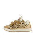 Lanvin Enfant leopard-print leather sneakers - Neutrals