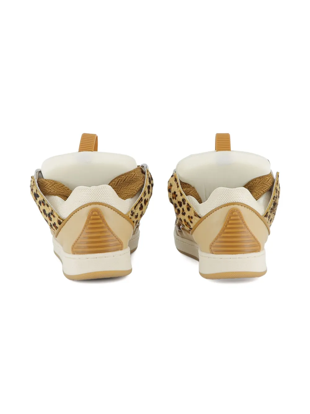 Lanvin Enfant leopard-print leather sneakers Neutrals