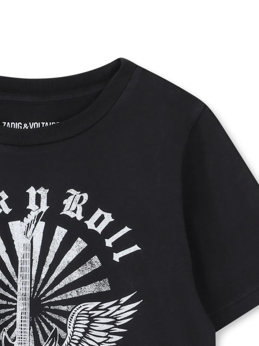 Zadig & Voltaire Kids T-shirt met grafische print Zwart