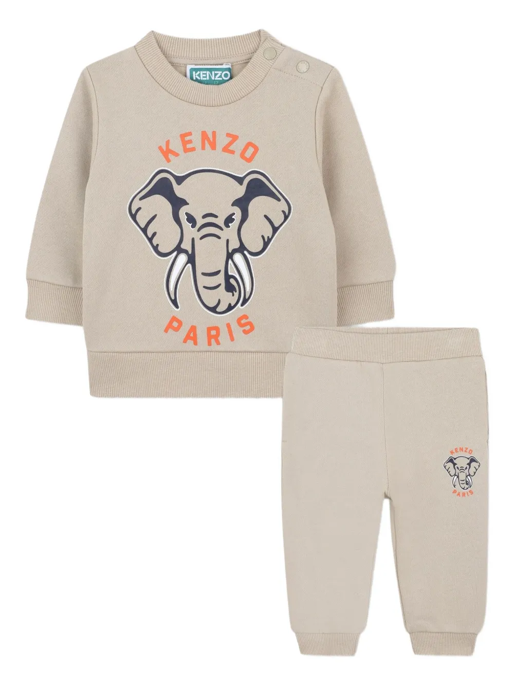 Kenzo Kids Trainingspak met logoprint Beige