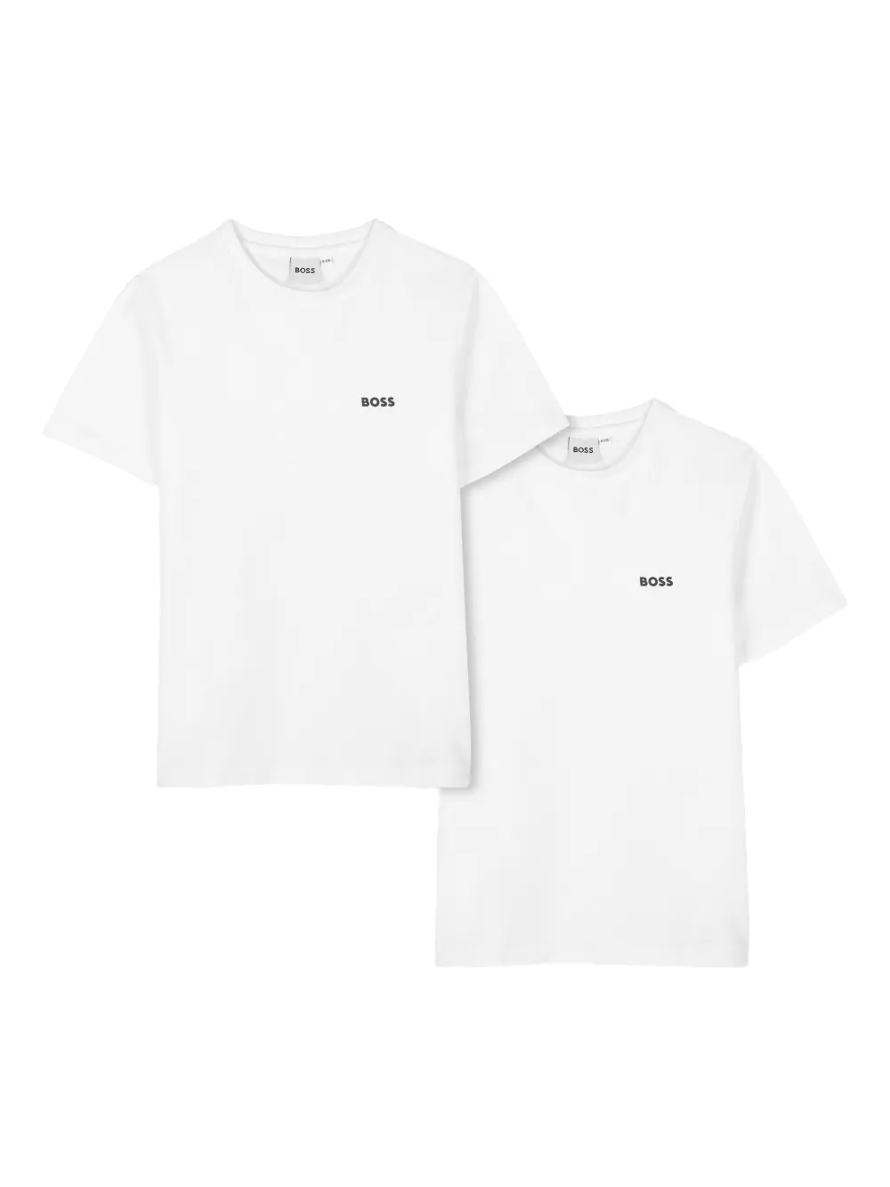 BOSS Kidswear Twee T-shirts met logodetail Wit