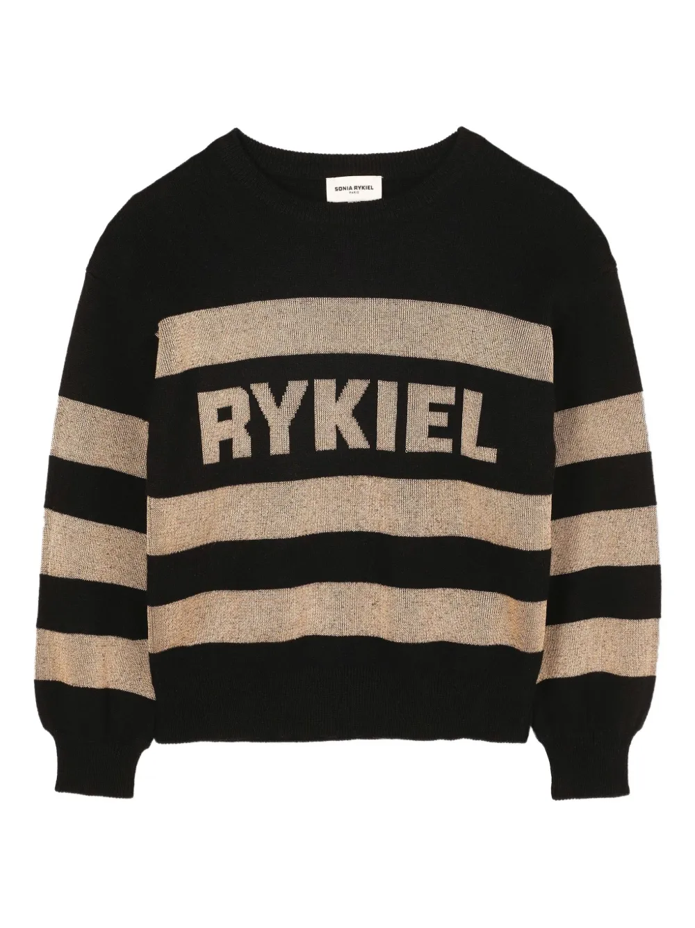 SONIA RYKIEL ENFANT Trui met gestreept logo Zwart
