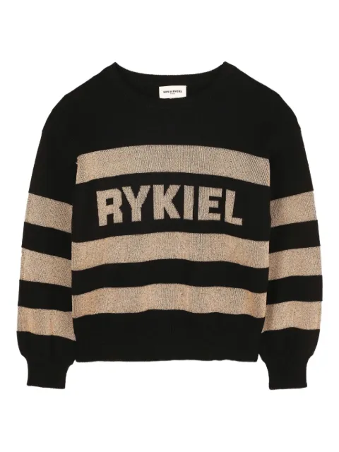 SONIA RYKIEL ENFANT striped logo sweater