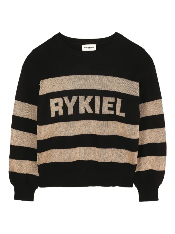 SONIA RYKIEL ENFANT Pull Rayé à Logo Noir FARFETCH MA