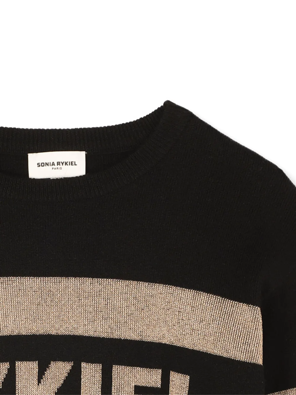 SONIA RYKIEL ENFANT Trui met gestreept logo Zwart