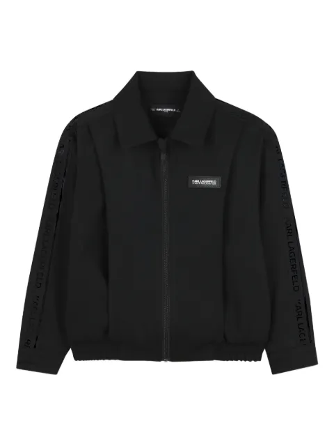 Karl Lagerfeld Kids logo-embellished zip-up jacket