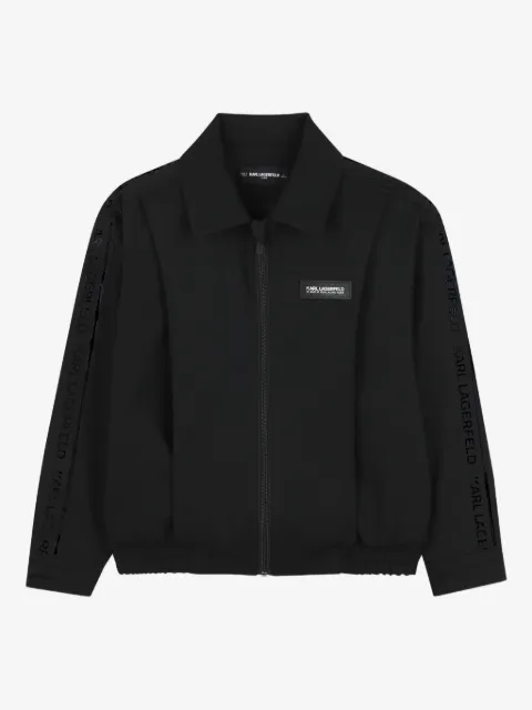 Karl Lagerfeld Kids logo-embellished zip-up jacket