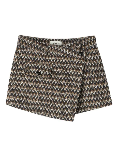 Lanvin Enfant chevron-pattern wrap shorts