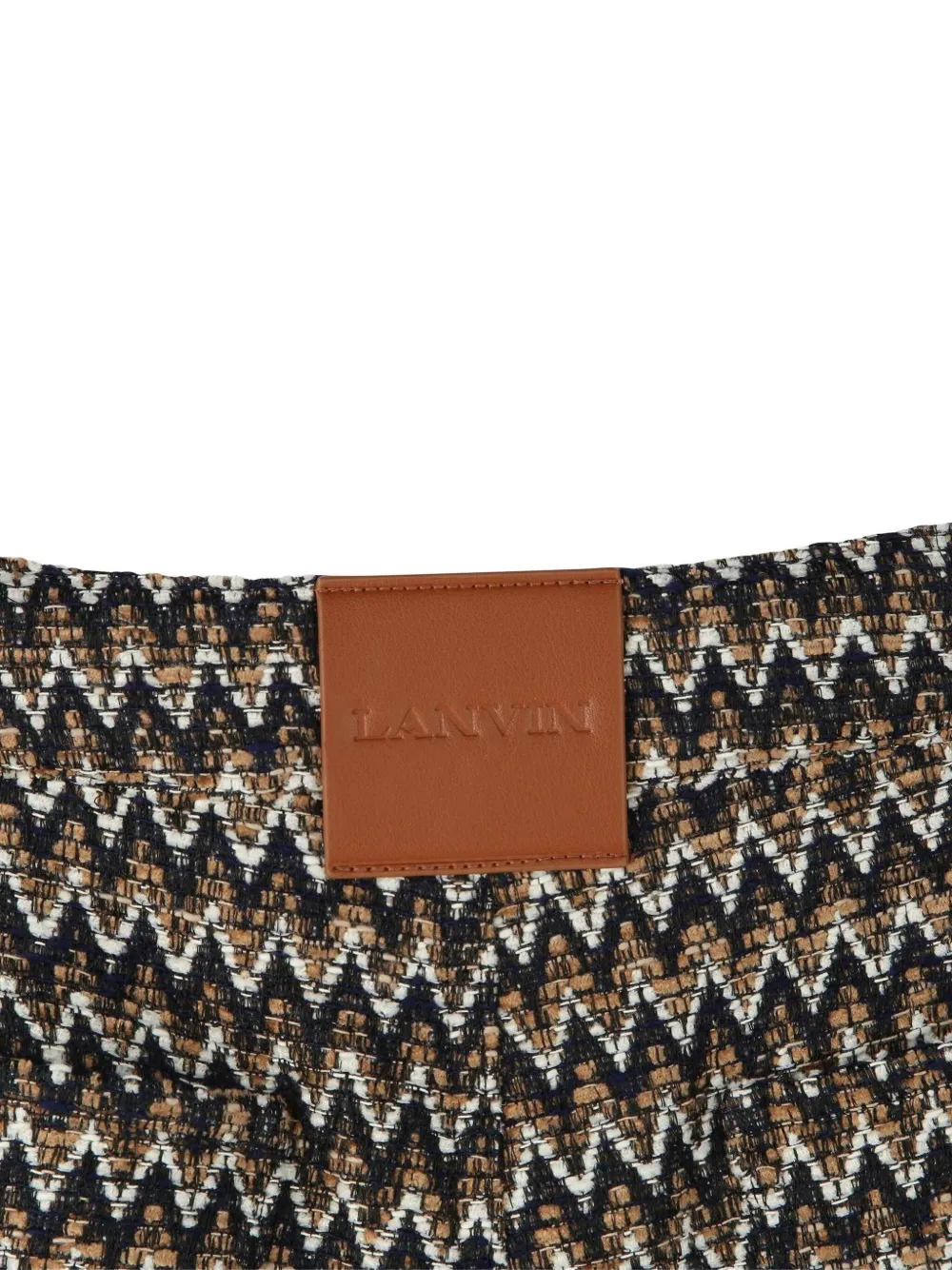 Lanvin Enfant Wikkelshorts met chevron patroon Zwart