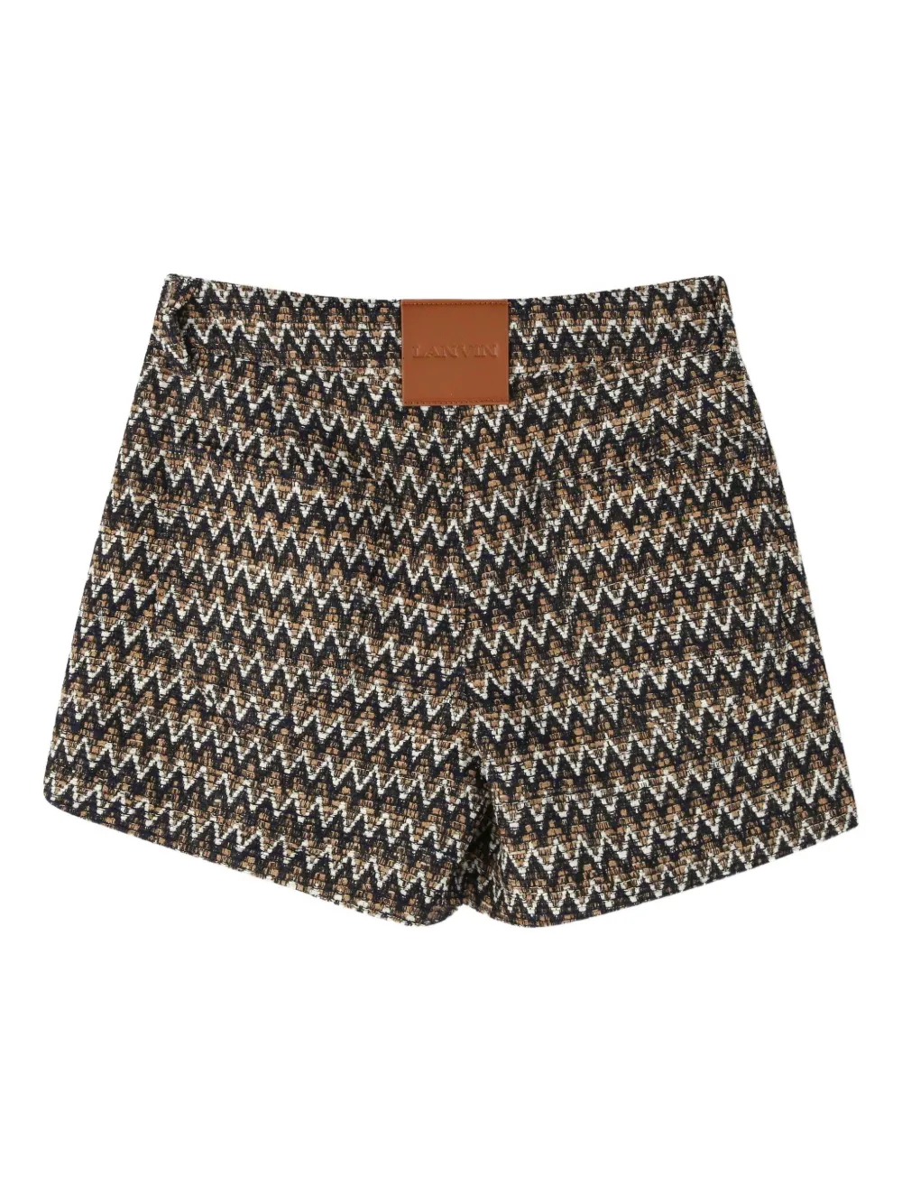 Lanvin Enfant Wikkelshorts met chevron patroon Zwart