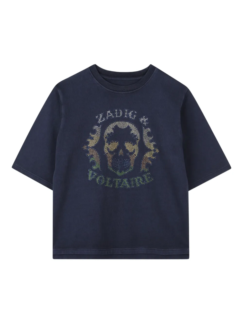 Zadig & Voltaire Kids T-shirt verfraaid met doodskop Blauw