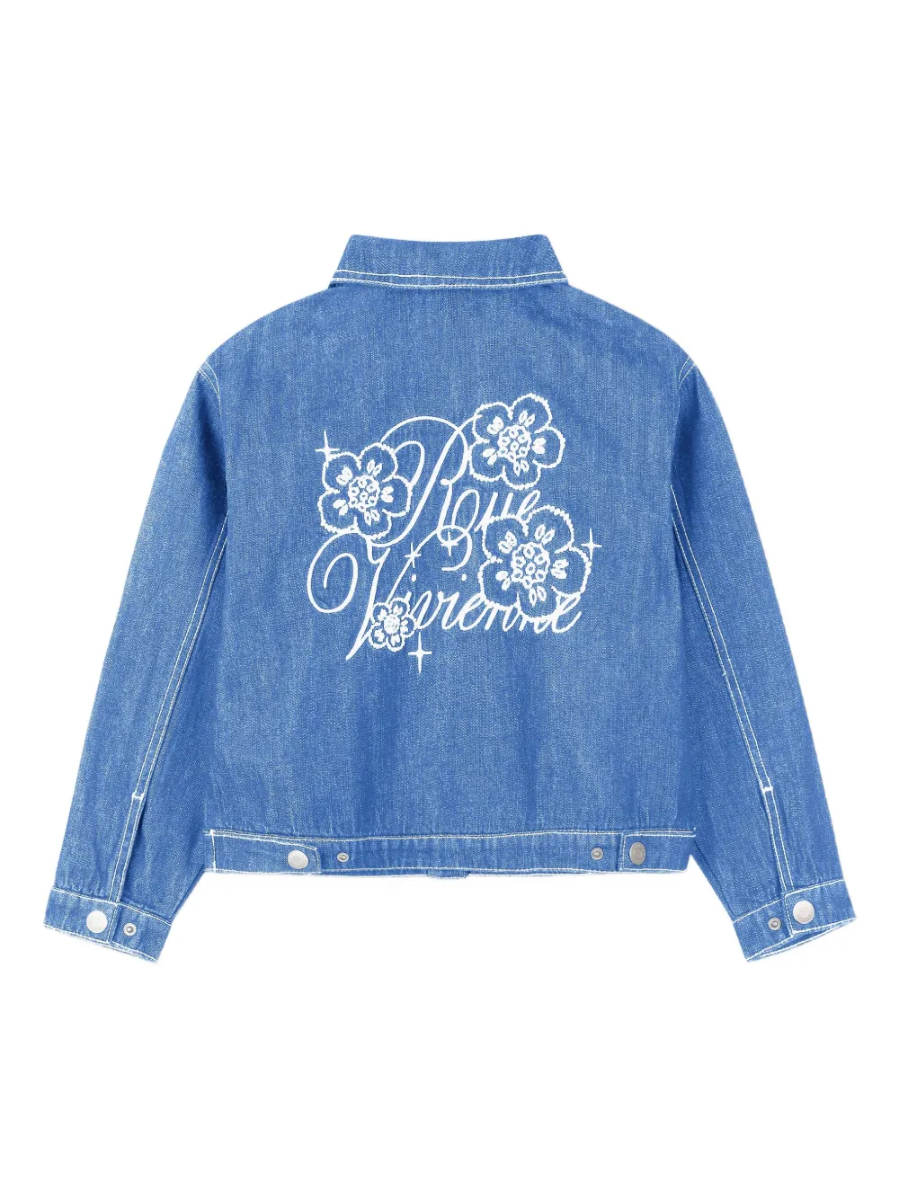 Kenzo Kids floral-embroidered Denim Jacket | FARFETCH
