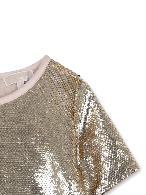 Michael Kors Kids sequin-embellished Crop Top Gold FARFETCH IN