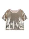 Michael Kors Kids sequin-embellished crop top - Gold