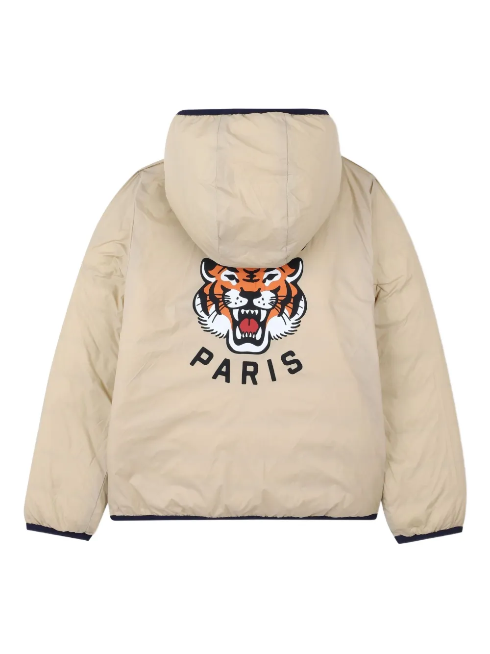 Kenzo Kids Gewatteerd jack met capuchon Blauw