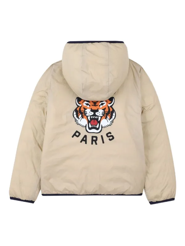 Kenzo Kids Padded Hooded Jacket | Blue | FARFETCH