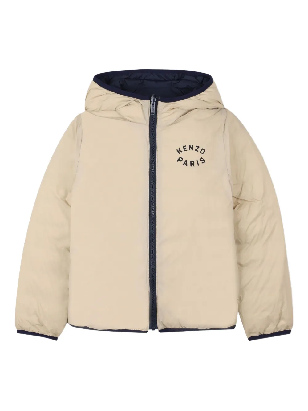 Kenzo Kids Gewatteerd jack met capuchon Blauw