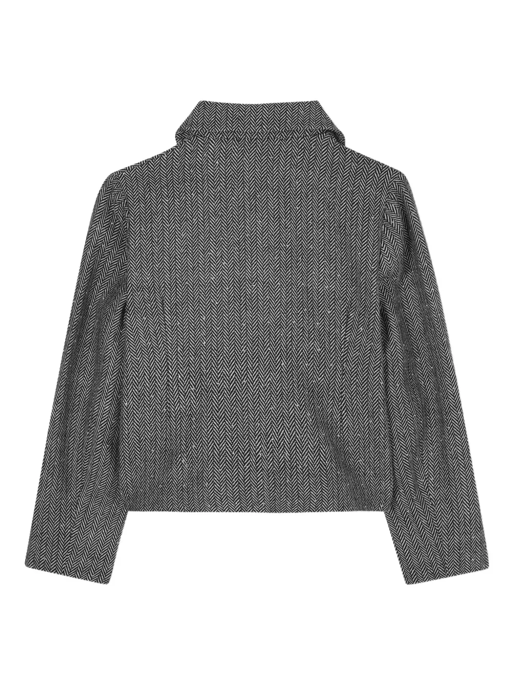 Karl Lagerfeld Kids Cropped jack met visgraatpatroon Grijs