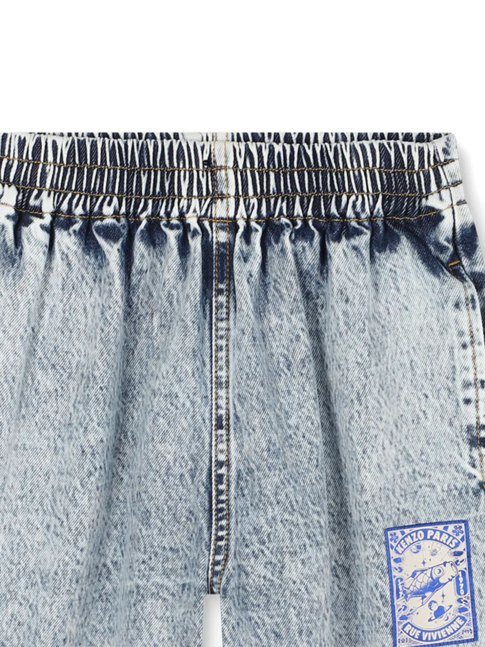Kenzo Kids Elastische high-waist jeans Blauw