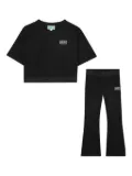 Kenzo Kids logo-appliqué tracksuit set - Black