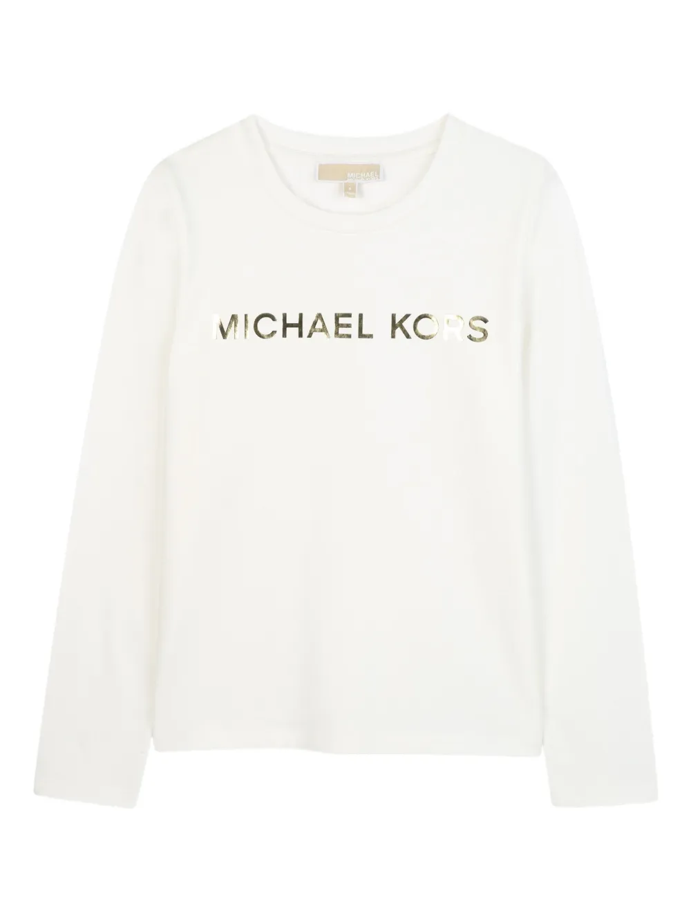 Michael Kors Kids T-shirt met logoprint Beige