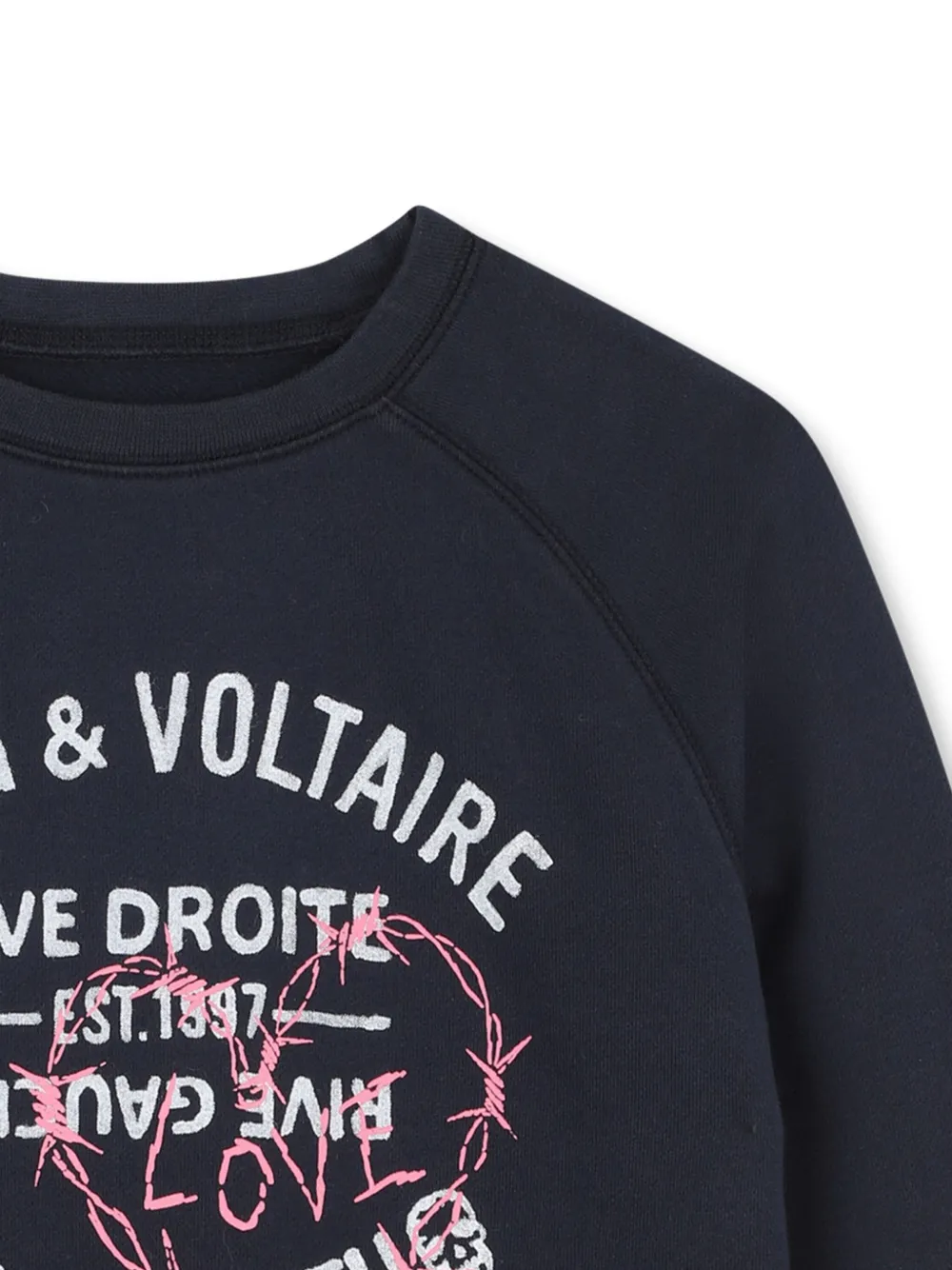 Zadig & Voltaire Kids Sweater met grafische print Zwart