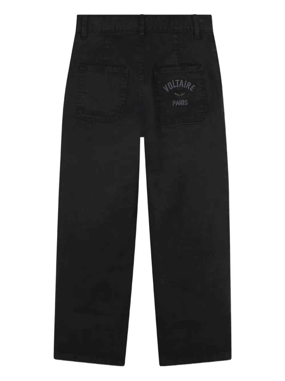 Zadig & Voltaire Kids Broek met geborduurd logo Zwart