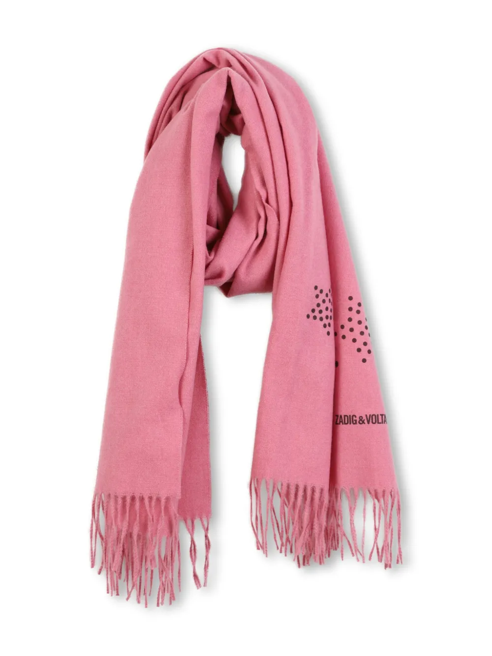 Zadig & Voltaire Kids Sjaal met franje - Roze