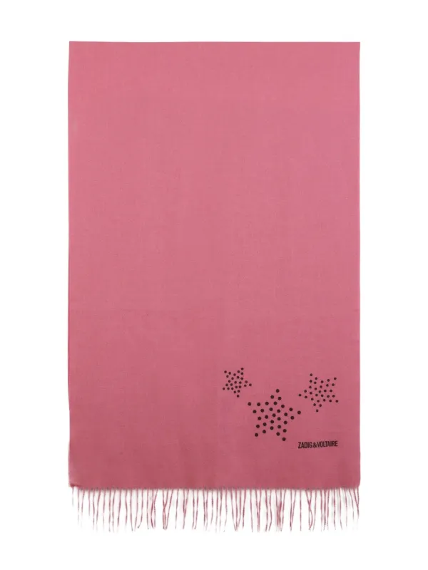 Zadig & Voltaire Kids Cachecol Com Franjas | Rosa | FARFETCH BR
