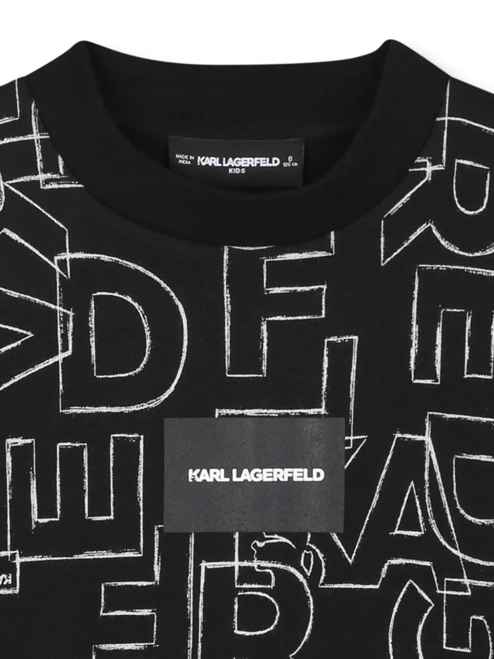 Karl Lagerfeld Kids Sweater met grafisch logo Zwart