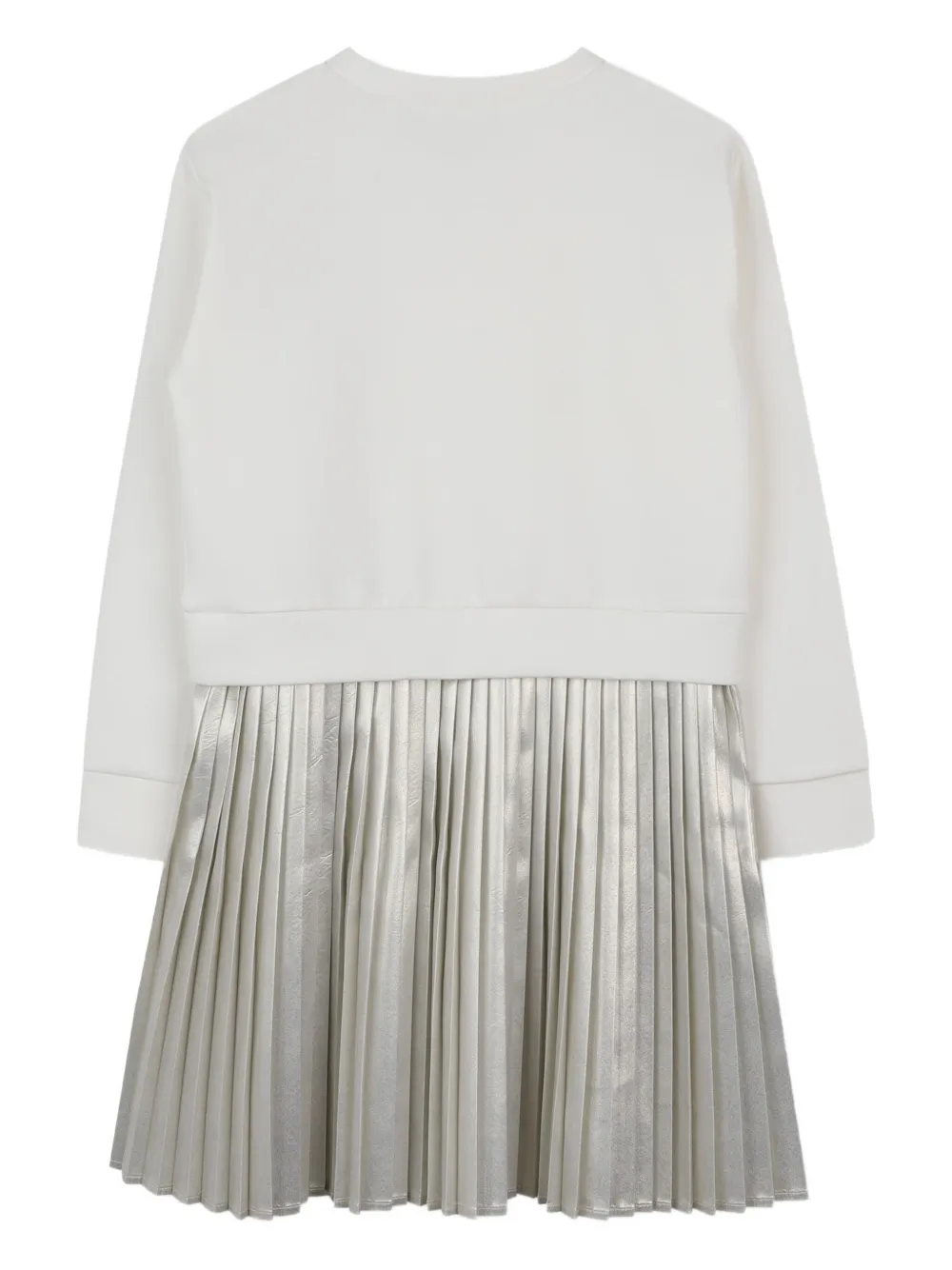 Michael Kors Kids Geplooide sweaterjurk met metallic effect Wit