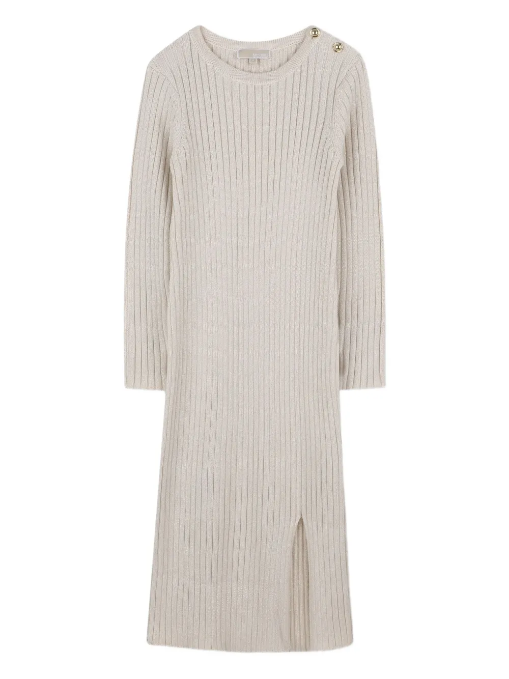 Michael Kors Kids Ribgebreide maxi-jurk Goud