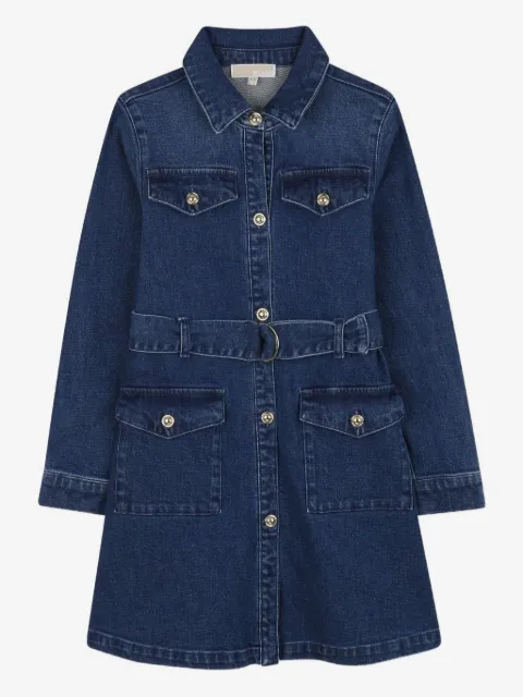 Michael Kors Kids vestido camisero de mezclilla con botones
