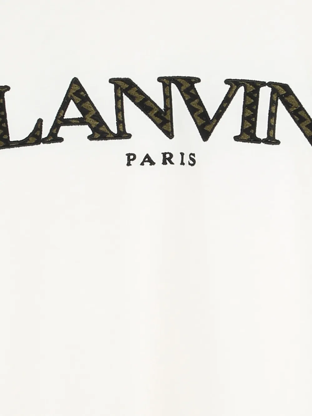 Lanvin Enfant T-shirt met geborduurd logo Wit
