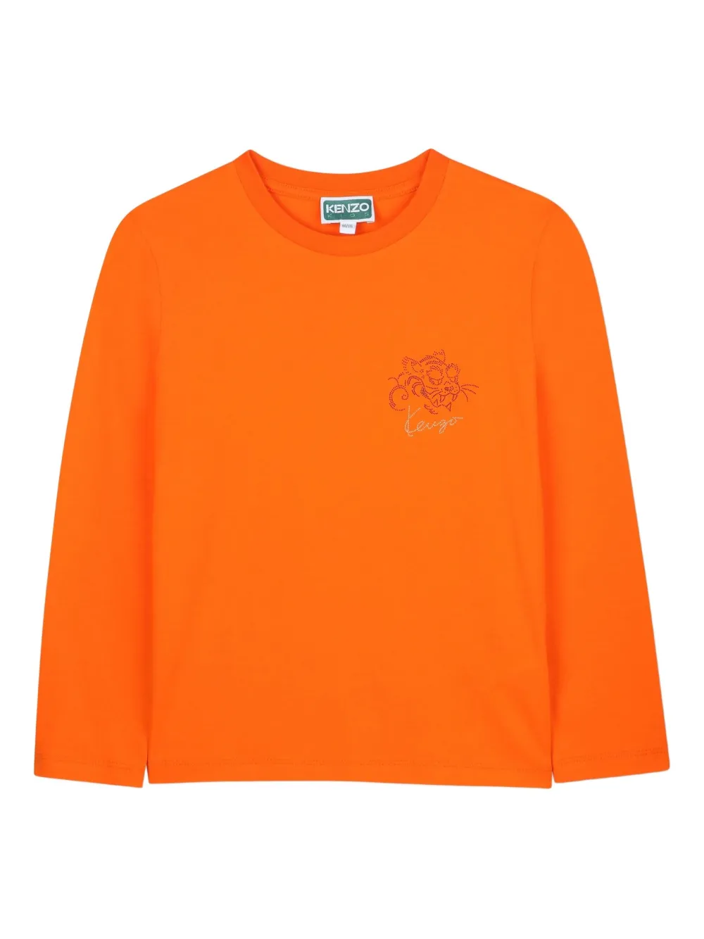 Kenzo Kids long-sleeve graphic T-shirt | Orange | Image 1